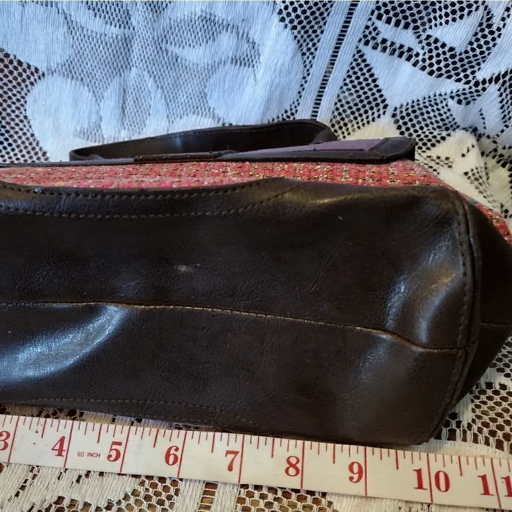 Unbranded leather and woven handbag